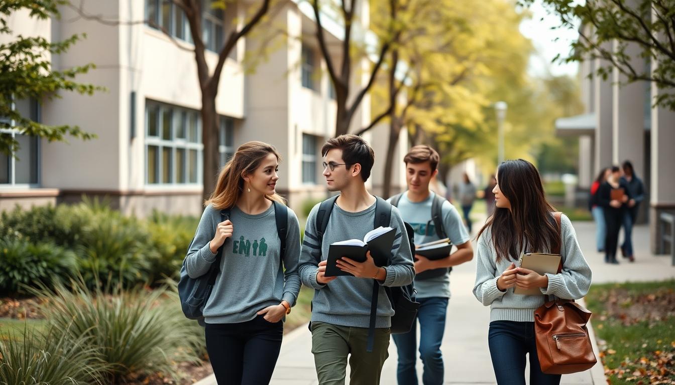 Modern university campus for students