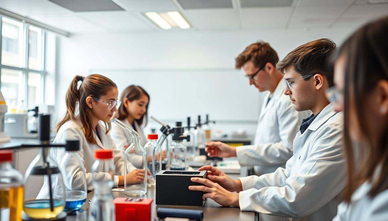 Students collaborating in study space